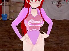 Eris interacts at the gym in mushoku tensei fantasy anime