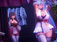 oh aqua from konosuba in hentai action!