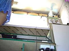 yo, caught my blonde step sis upskirt at work!