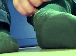 Step gay dad eats rubber from hot dilf stepuncle who had a bad day, feet, gay, fetish