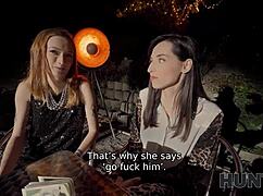 Gay couple watching an old man