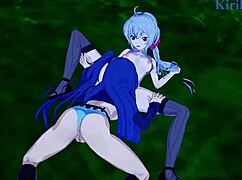 chris yukine, tsubasa, and maria in wild lesbian symphogear hentai action 😍