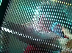 rollerblading in her pink stockings around her boyfriend made her want to ride his dick