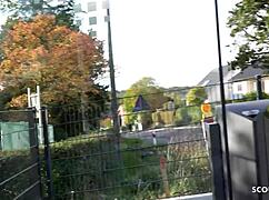 german scout picks up fit blonde glasses girl vivi vallentine for casting fuck