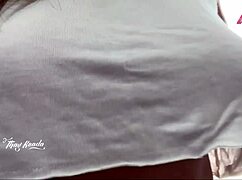 Hot Wife Flashes Big Tits to Salesman Outdoors