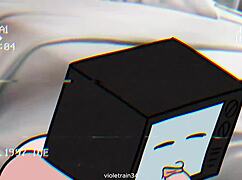 TV woman and cameraman in intense Skibidi Toilet sex animation.