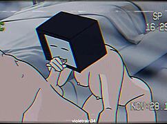 TV woman and cameraman in intense Skibidi Toilet sex animation.