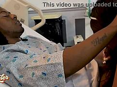 mia mercy expertly collects my semen sample at the hospital today.