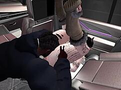 In Second Life, a Big Black Cock Fucks a Demonic White Woman's Pussy in an SUV