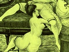 Vintage erotic art collection featuring cartoon and anime styles.