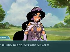 akaburs star channel features princess with big tits in hentai game part 54