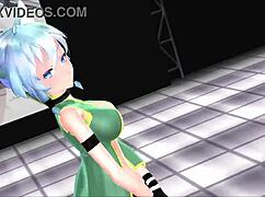 sinon from sword art online mmd