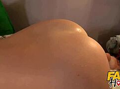 Cute teen in pigtails gets hard fucked by older hostel owner!