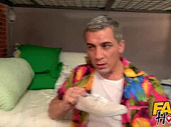 Cute teen in pigtails gets hard fucked by older hostel owner!