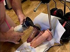 barefoot sissy in kitchen with toys