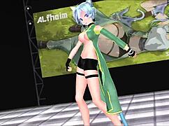 sinon from sword art online mmd