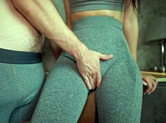 can't keep hands off stepmom after gym, creampie in leggings! 🔥