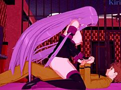 Sakura Matou And Rider Fuck Shirou Emiya In Intense Creampie Hentai