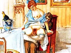 Vintage Erotic Cartoon Drawings Anime Hentai Antique Retro