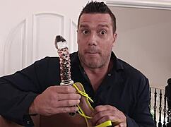 Latina Vanessa Sky indulges foot lover Ramon Nomar's fantasies with licking and positions