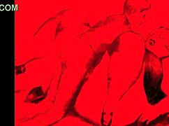 Vintage Erotic Illustration Of Retro Cartoon Anime Hentai Antique Scene.