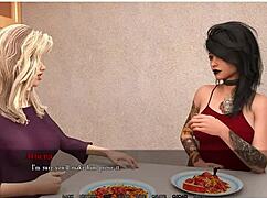 Prelepa blond lepotica hrepeni po jebanju v nudi anime igri