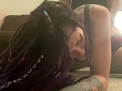 Emo Slut Endures Full Nelson Ass Clap Pounding in Bathroom