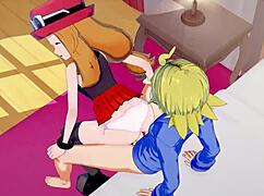 Clemont Finds Serena as Bride in Pokemon 3D Hentai
