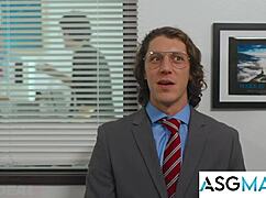 Hot guys secretly hookup in gay office parody - disruptivefilms, i'm so excited about this twink riding muscular old man