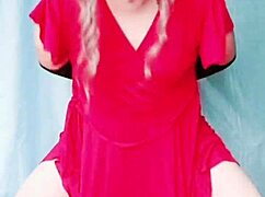 Blue Dress Crossdresser Shows Off Big Booty in Sexy Style