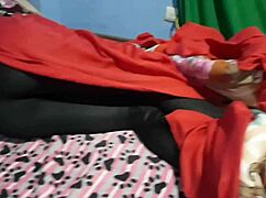 Beautiful girlfriend's curves in a loving embrace