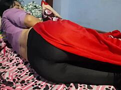 Beautiful girlfriend's curves in a loving embrace