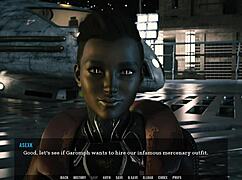 Footjob in a restaurant with sexy 3D cartoon outfit—damn, so hot! 😘