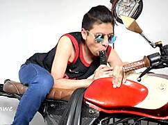 motorcycle ride turns into hd anal sex with moaning colombian guy