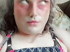 Blue Dress Crossdresser Shows Off Big Booty in Sexy Style