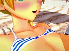 marie rose bikini action on fantasy beach 3d