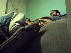 two guys have blowjob and fucking on sofa