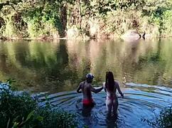 Man, this new girl’s first outdoor date ends with cum all over her face!