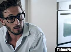 Hot office clerk sucks tits and gets fucked doggystyle by colleague