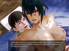 Exploring the academy in a thrilling game adventure with anime elements.