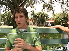 Hot homo studs having sex in casual encounter