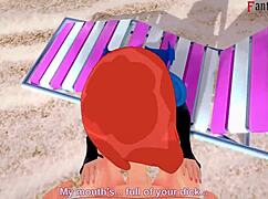 yae miko fucks in bikini on beach pov 😍