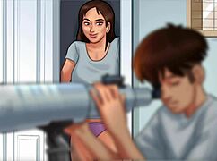 step sis jenny’s pussy gets devoured and cums hard on bed in summertime saga