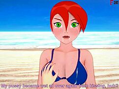 yae miko fucks in bikini on beach pov 😍