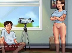 step sis jenny’s pussy gets devoured and cums hard on bed in summertime saga