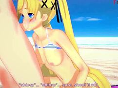 Marie Rose Bikini Sex On Beach In 3d Cartoon Fantasy