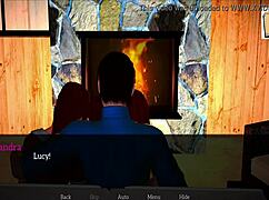 Blonde and Redhead Amateurs in Homemade Hentai Game with Big and Small Tits