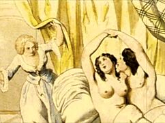 Vintage Erotic Illustration with Retro Charm