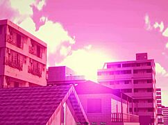 In the devil academy, a student indulges in a blowjob parody with anime hentai characters