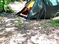 Girl spotted solo while camping